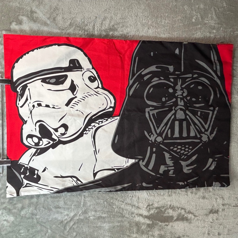 Star Wars Darth Vader Stormtrooper Reversible Pillowcase Red Black Jay Franco